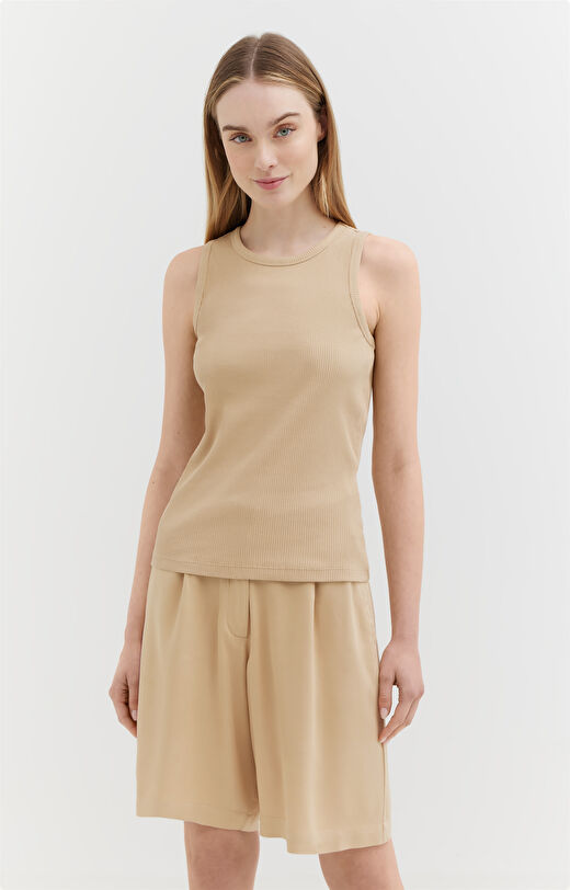 Prążkowany top z bawełną organiczną