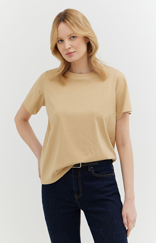 T-shirt z bawełny merceryzowanej