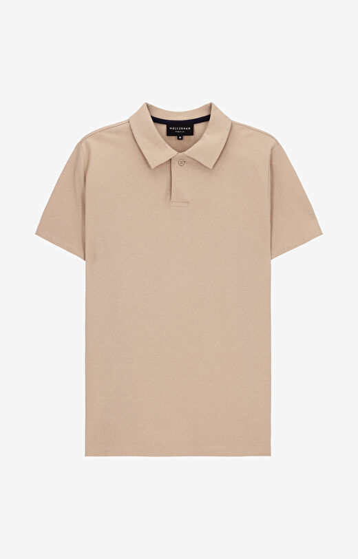 Polo z mieszanki bawełny i lnu