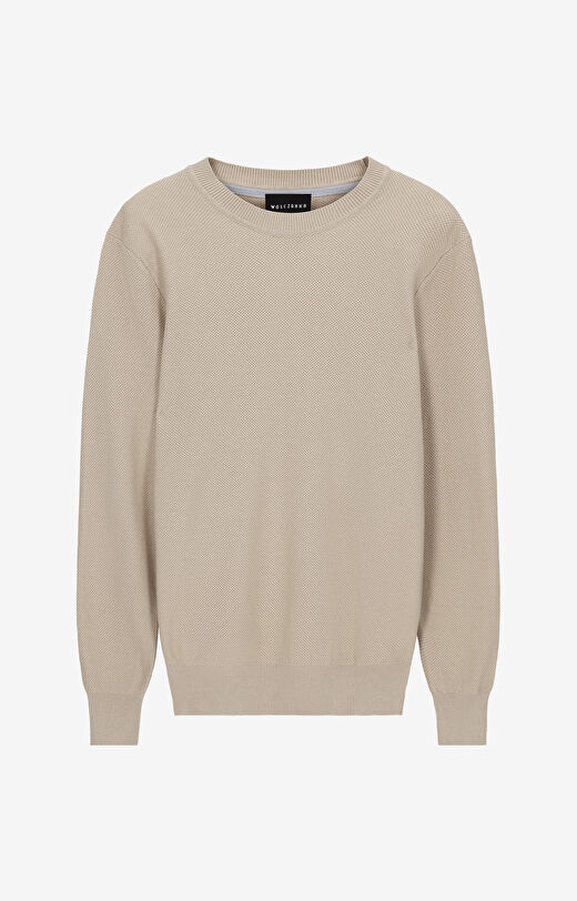 Sweter z bawełny strukturalnej