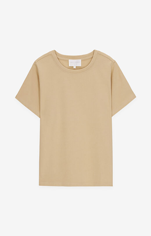 T-shirt z bawełny merceryzowanej