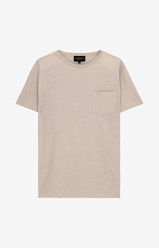 T-shirt z mieszanki lnu i wiskozy