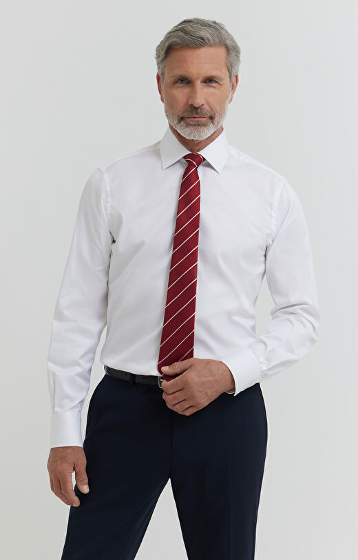 Koszula z bawełny egipskiej w mikrowzór