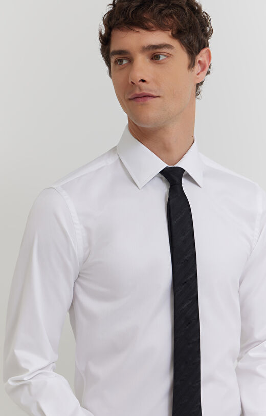 Koszula z bawełny egipskiej w mikrowzór