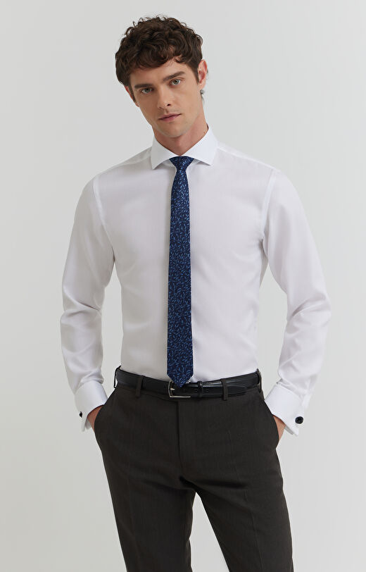 Koszula w mikrowzór na spinki