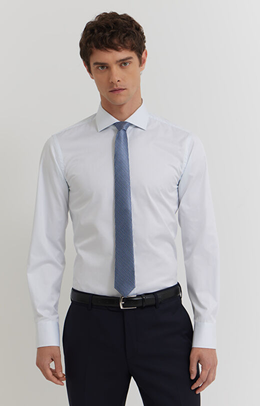 Koszula z bawełny egipskiej w paski