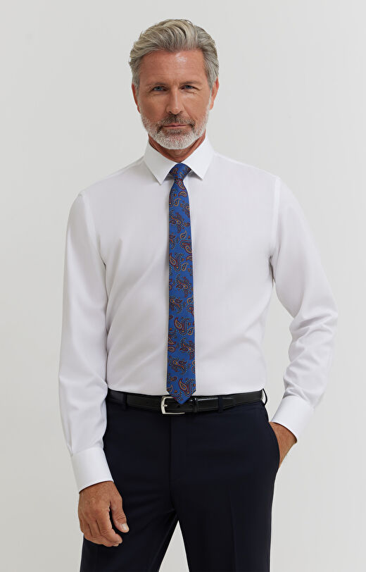 Gładka koszula z wełną