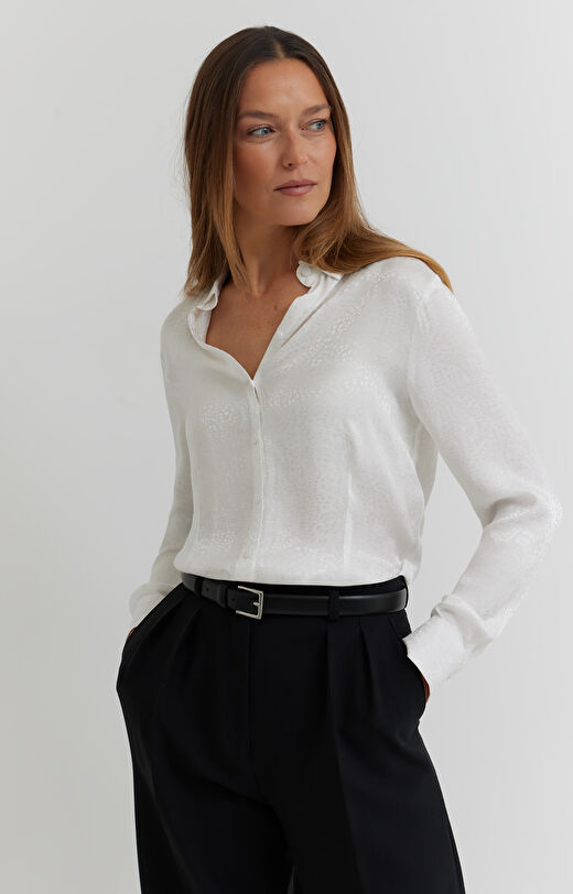 Koszula z żakardowej wiskozy