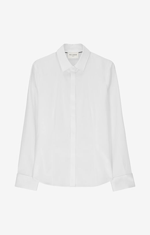 Koszula w diagonalny wzór na spinki