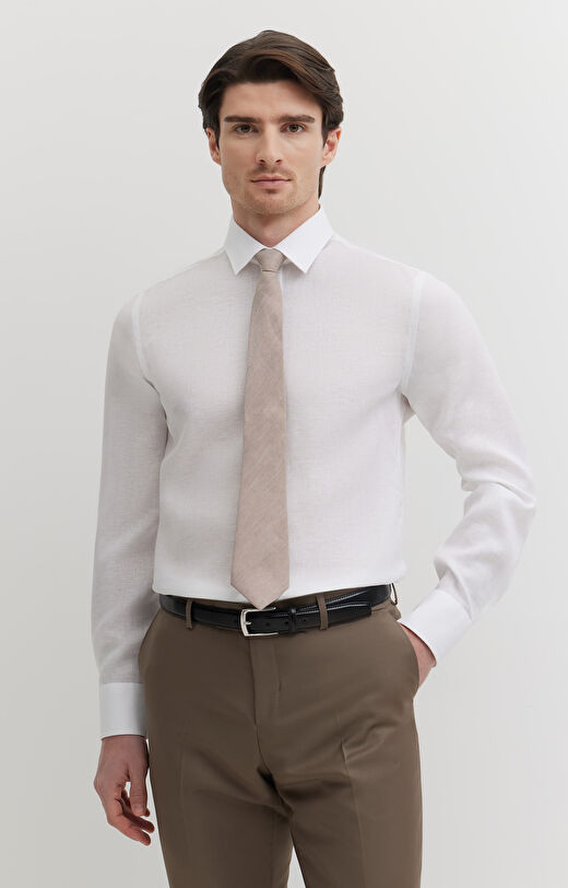 Lniana koszula formalna