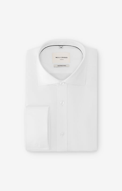 Koszula w diagonalny wzór na spinki