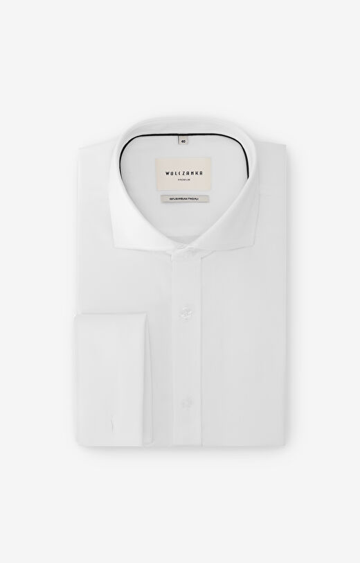 Koszula w diagonalny wzór na spinki