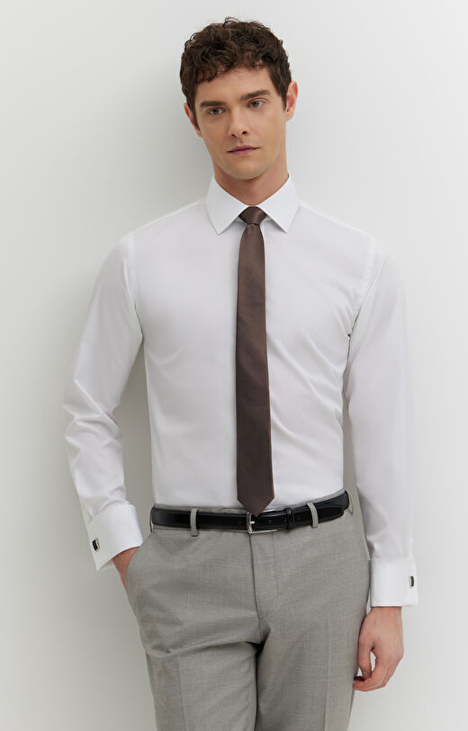 Gładka koszula na spinki