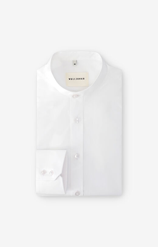 Gładka koszula z popeliny