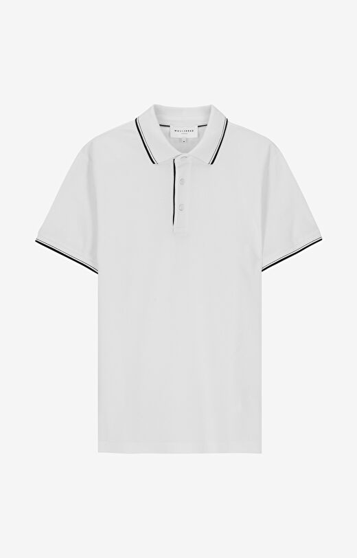 Polo z bawełny merceryzowanej z kontrastem