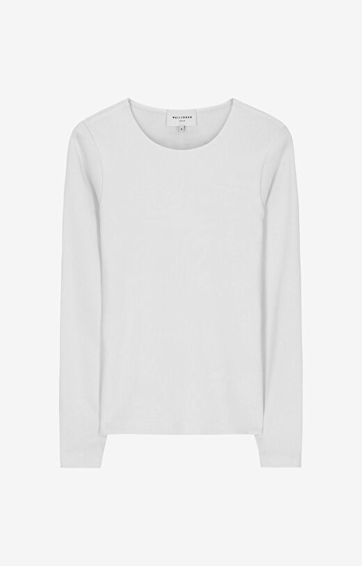 T-shirt z długim rękawem z bawełny merceryzowanej