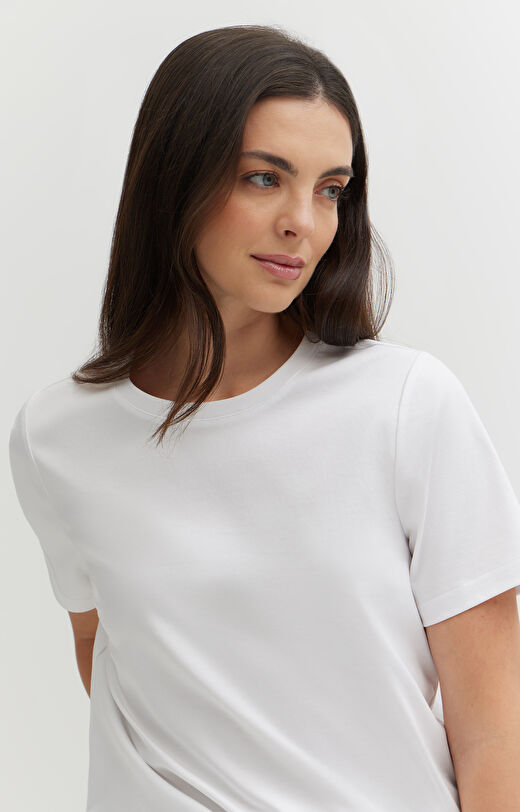 T-shirt z bawełny podwójnie merceryzowanej