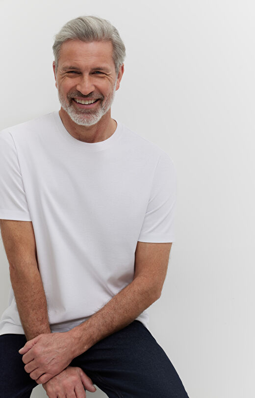 T-shirt z bawełny merceryzowanej