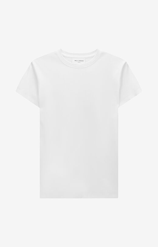 T-shirt slim z bawełny merceryzowanej