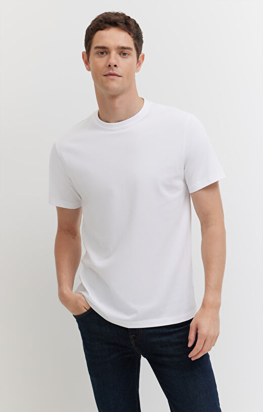 T-shirt z bawełny merceryzowanej