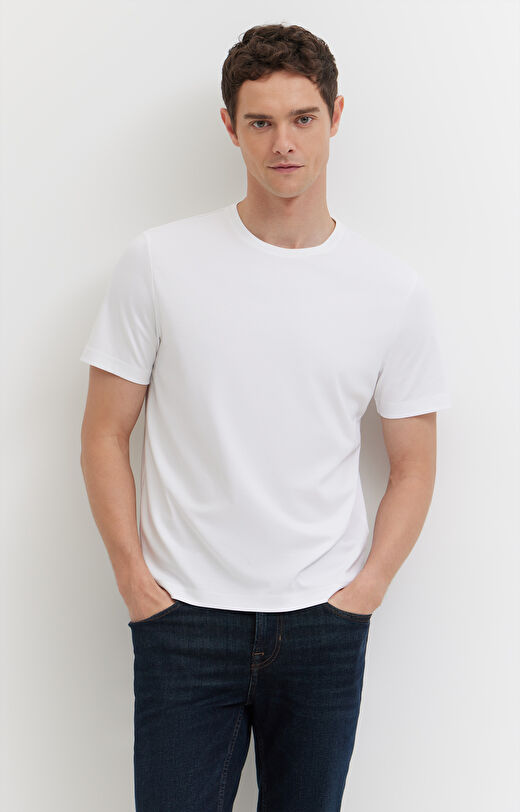 T-shirt z bawełny podwójnie merceryzowanej