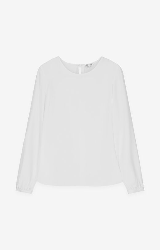 Gładka bluzka z lyocellu
