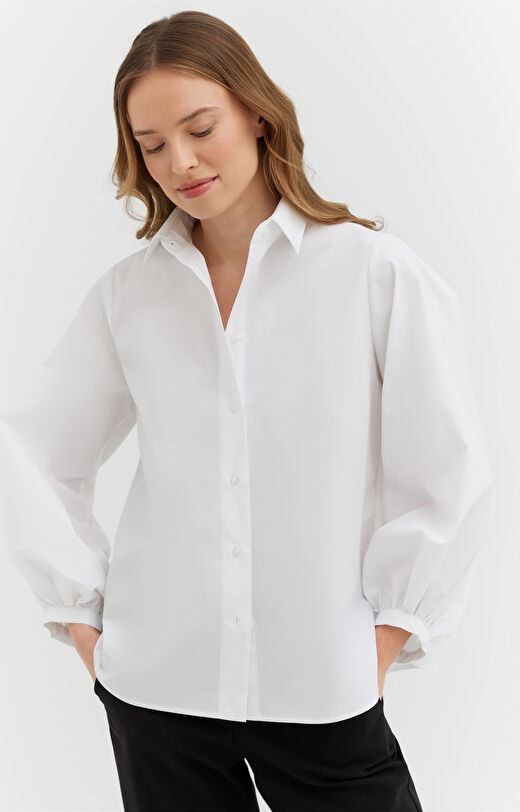 Koszula oversize z szerokim rękawem