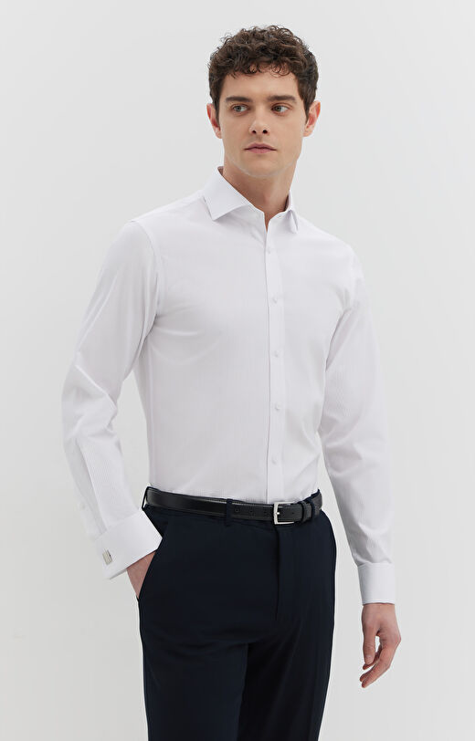 Koszula na spinki z bawełny organicznej