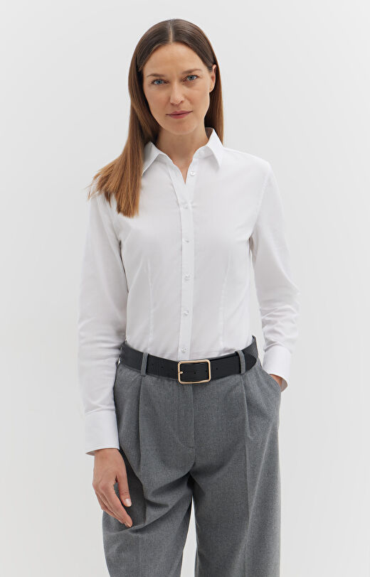 Koszula z bawełny organicznej w mikrowzór