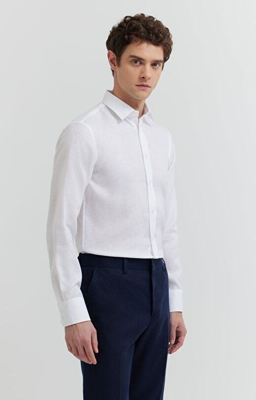 Lniana koszula formalna