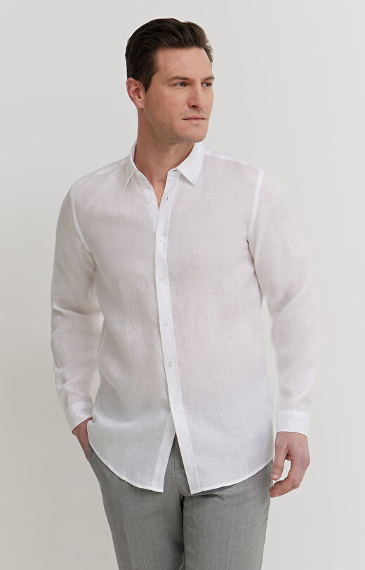 Lniana koszula casual
