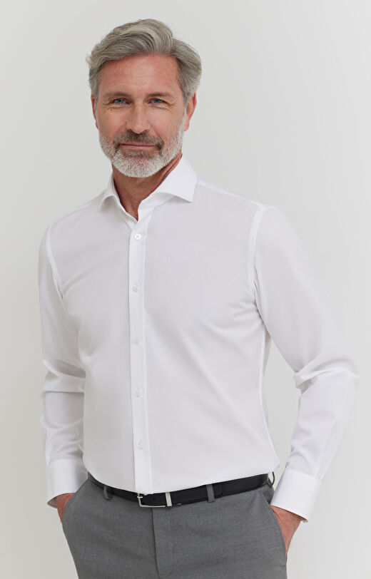 Gładka koszula z bawełny two ply