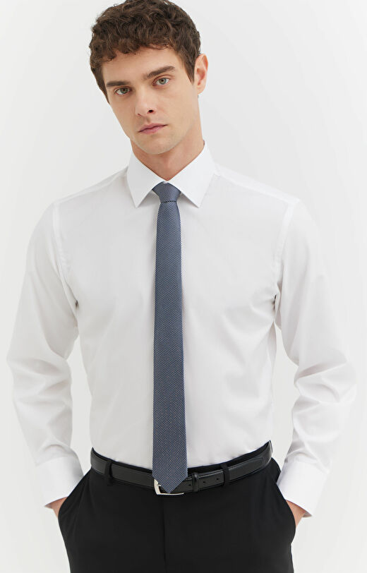 Gładka koszula z bawełny