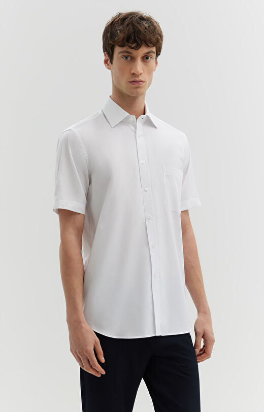 Koszula z krótkim rękawem ze strukturą