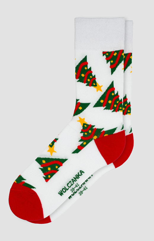 Skarpety w świąteczny wzór