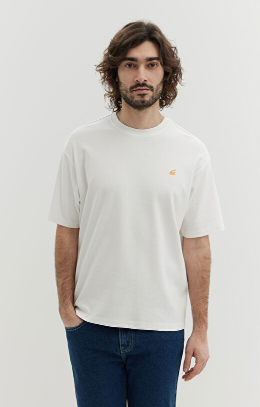 T-shirt z bawełny organicznej o luźnej sylwetce