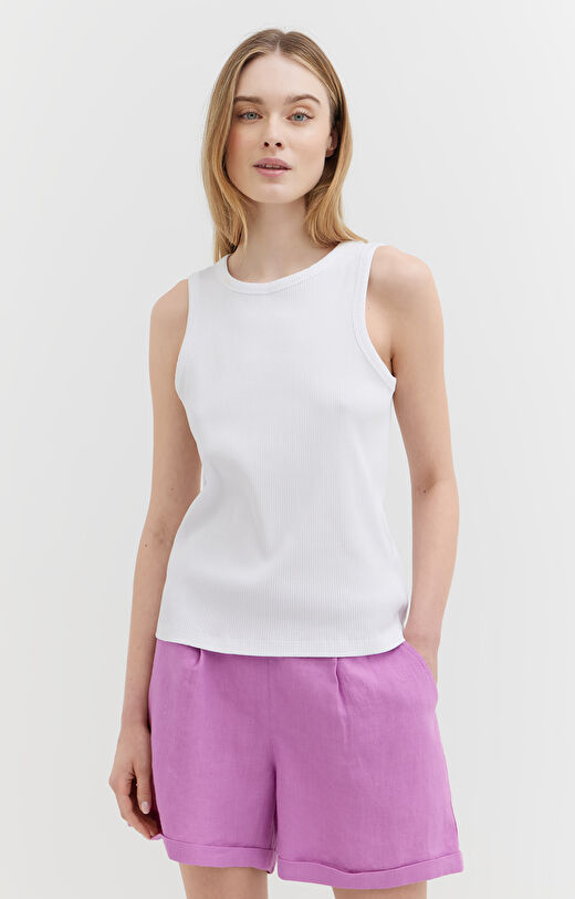 Prążkowany top z bawełną organiczną