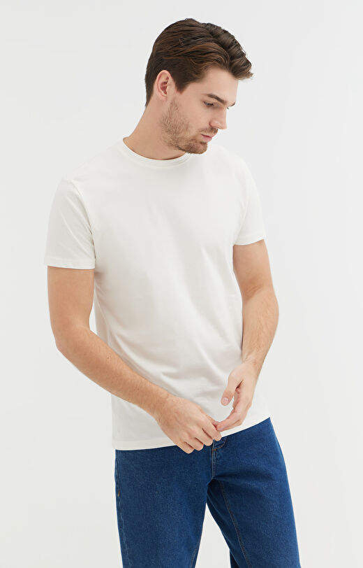 T-shirt z bawełny merceryzowanej