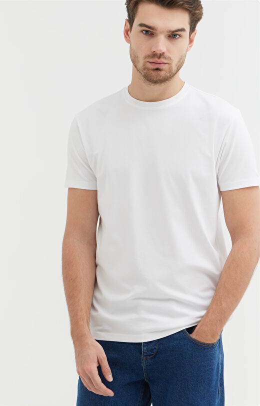 T-shirt z bawełny merceryzowanej
