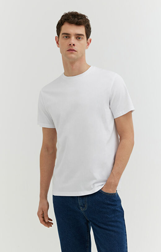 T-shirt z bawełny merceryzowanej