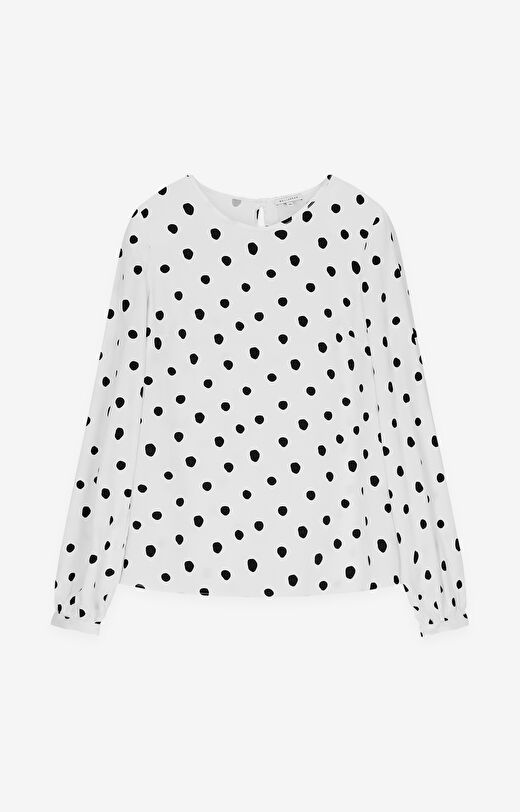 Bluzka z lyocellu w kropki