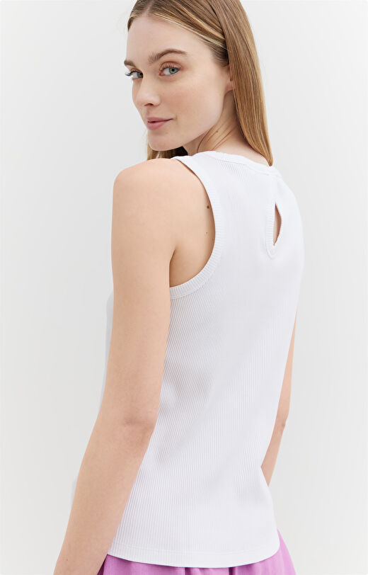 Prążkowany top z bawełną organiczną