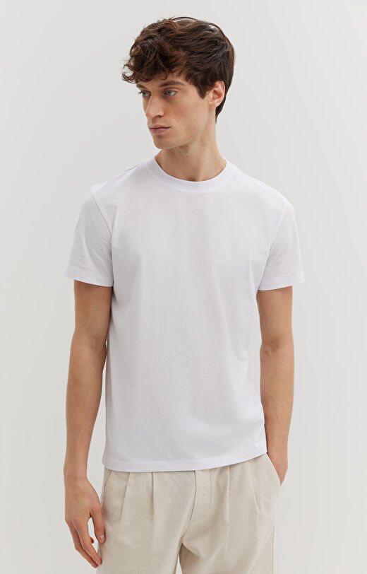 Gładki t-shirt z bawełny organicznej