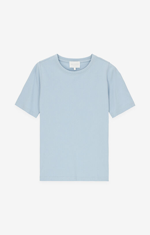 T-shirt o luźnym kroju z bawełny merceryzowanej