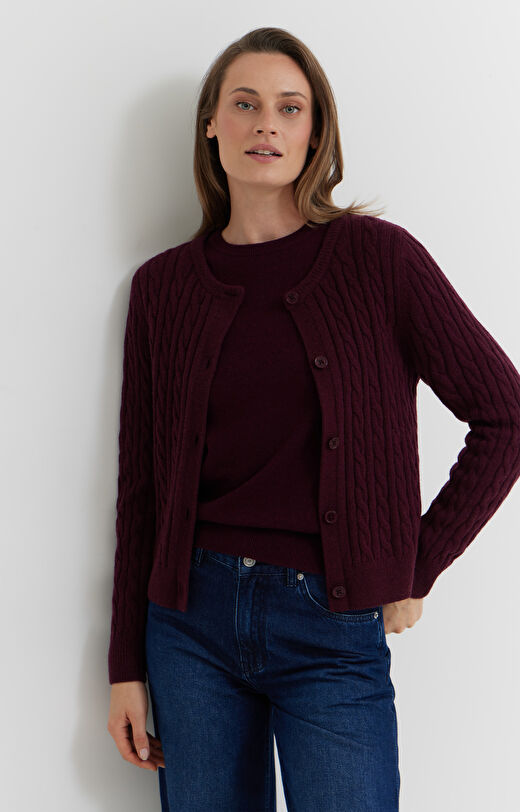 Sweter z melanżowej wełny merino