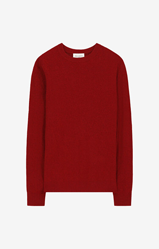 Sweter w romby z wełny merino