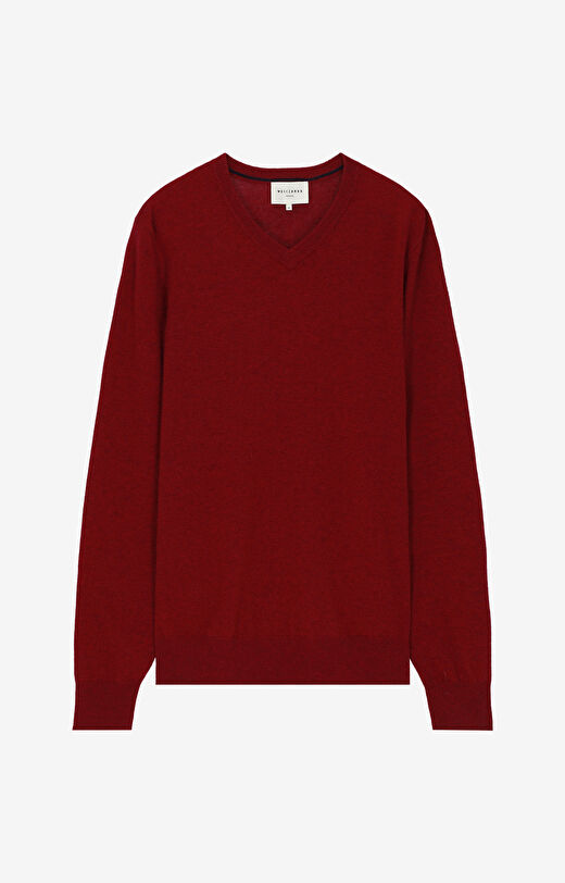 Sweter z melanżowej wełny merino