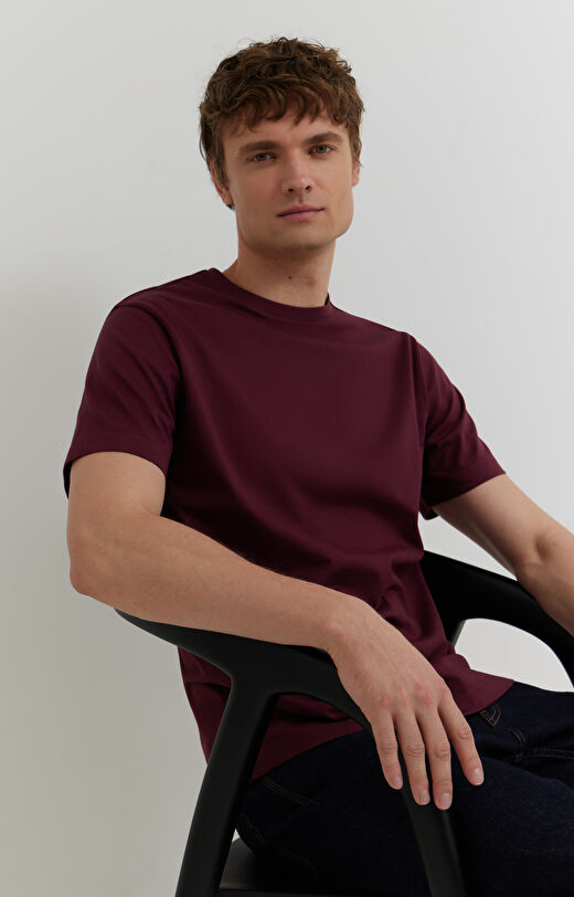 T-shirt z bawełny merceryzowanej