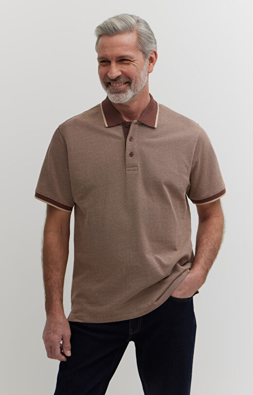 Polo z bawełny organicznej z kontrastem