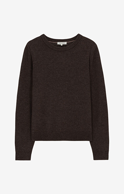 Melanżowy sweter z wełną